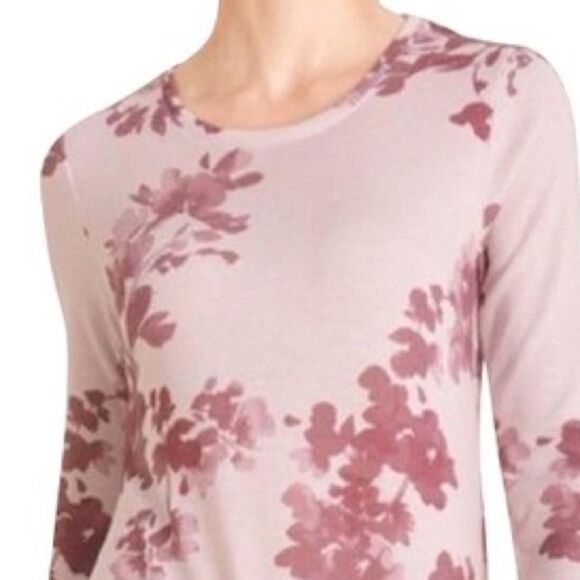 NWT🏷 CHICO’s Tunic Dusty Rose 3/4 sleeves Mauve Floral Sz 00 (XS) - Picture 3 of 9